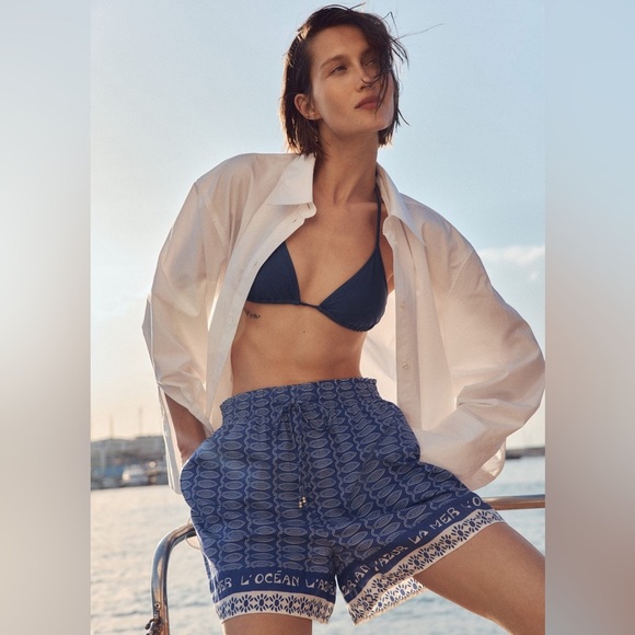 H&M Printed Drawstring Shorts - NWT - Picture 1 of 6